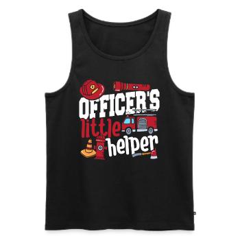 Officer's Little Helper Fire Engine - Men's Premium Organic Tank Top - black - Front - Michal (187cm)