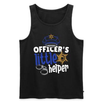 Patrouilleur de police pour enfants de la petite aide de l’agent - Débardeur bio Premium Homme - noir - Devant - Michal (187cm)