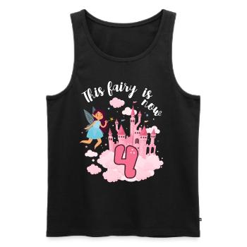 This fairy is now 4 Magic Castle 4. - Men's Premium Organic Tank Top - black - Front - AI Model Male 178 light (178cm)