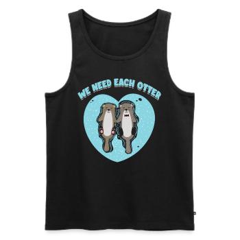 We need every otter | Otter-lover shirt - Men's Premium Organic Tank Top - black - Front - AI Model Male 178 light (178cm)