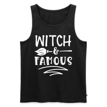 Witch & Celebrity | Funny Halloween costume | - Men's Premium Organic Tank Top - black - Front - AI Model Male 178 light (178cm)