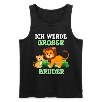 Ich Bin Bereit Für Meinen Kleinen Bruder, Aber - Männer Premium Bio Tank Top - Schwarz - Vorne - Michal (187cm)