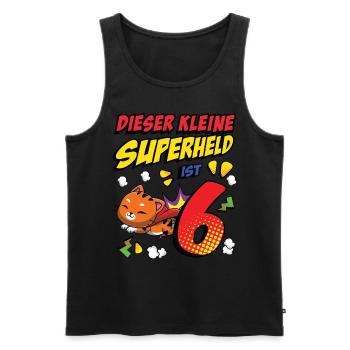 Dieser Kleine Superheld Ist 6 Katzenbesitzer 6. - Männer Premium Bio Tank Top - Schwarz - Vorne - Michal (187cm)