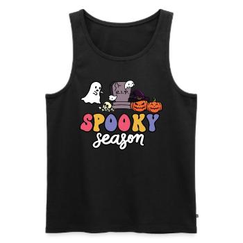 Spooky Season Spooky Pumpkins - Men's Premium Organic Tank Top - black - Front - Michal (187cm)