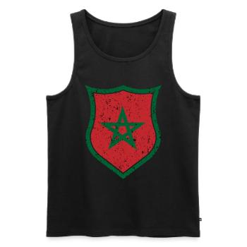 Morocco - Men's Premium Organic Tank Top - black - Front - Michal (187cm)