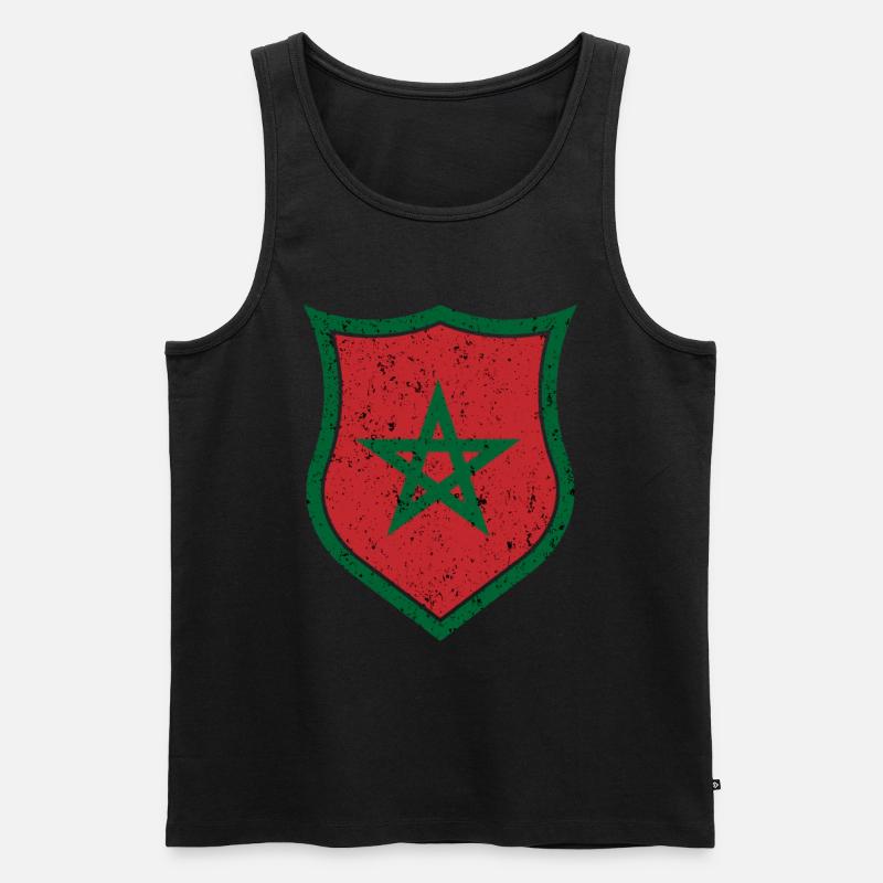 Marokko - Männer Premium Bio Tank Top - Schwarz