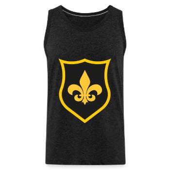 Fleur de Lys - Men's Premium Organic Tank Top - charcoal grey - Front - Alexander (188cm)