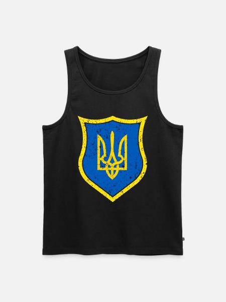 Ukraine - Männer Premium Bio Tank Top - Schwarz