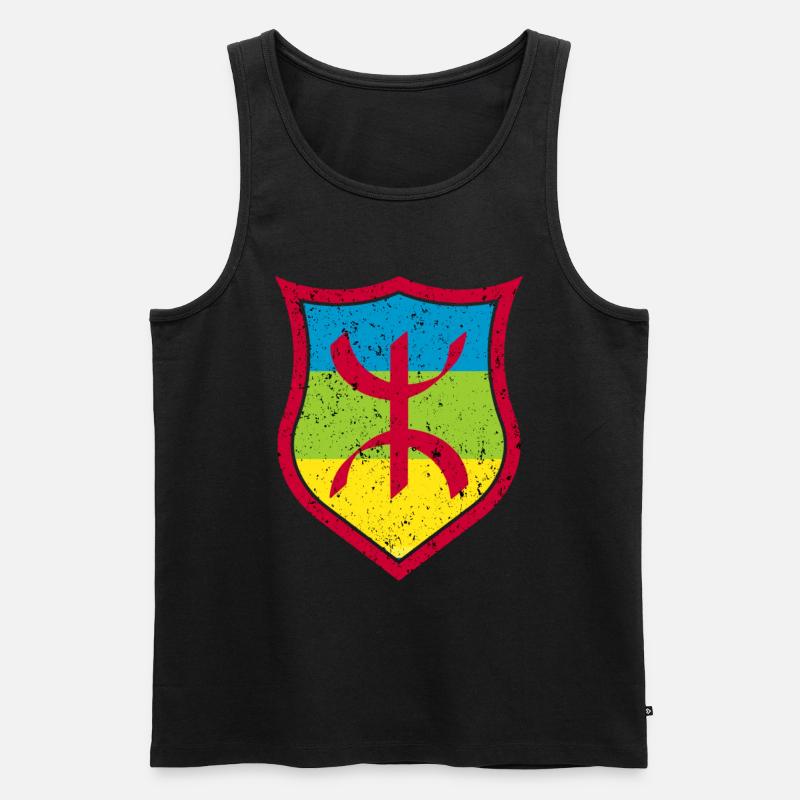Amazigh - Männer Premium Bio Tank Top - Schwarz