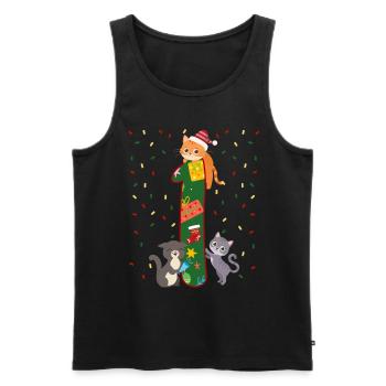 1 an Enfants Cadeau de Noël Mignon - Débardeur bio Premium Homme - noir - Devant - Michal (187cm)