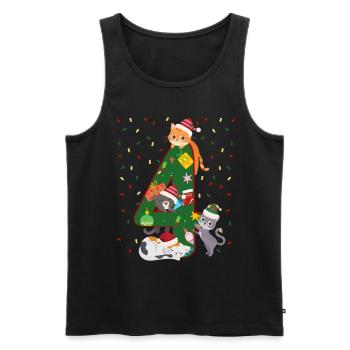 4 ans Enfants Cadeau de Noël Mignon - Débardeur bio Premium Homme - noir - Devant - Michal (187cm)