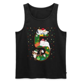 5 ans Enfants cadeau de Noël mignon - Débardeur bio Premium Homme - noir - Devant - AI Model Male 178 light (178cm)