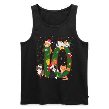 10 ans Enfants cadeau de Noël mignon - Débardeur bio Premium Homme - noir - Devant - Michal (187cm)