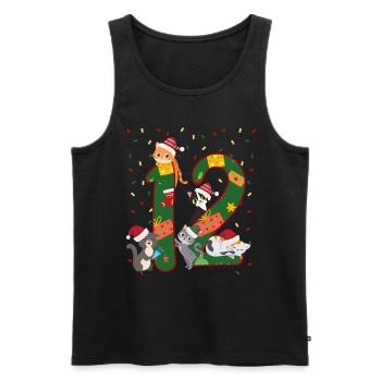 12 ans Enfants cadeau de Noël mignon - Débardeur bio Premium Homme - noir - Devant - Michal (187cm)