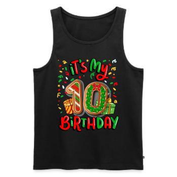 Es Ist Mein 10. Geburtstag Weihnachtsgeschenk 10. - Männer Premium Bio Tank Top - Schwarz - Vorne - Michal (187cm)