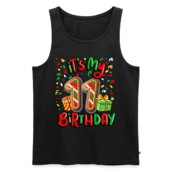 Es Ist Mein 11. Geburtstag Weihnachtsgeschenk 11. - Männer Premium Bio Tank Top - Schwarz - Vorne - Michal (187cm)