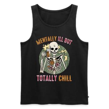 Mentally ill, but totally cool - Men's Premium Organic Tank Top - black - Front - AI Model Male 178 light (178cm)