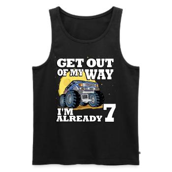 Geh Mir Aus Dem Weg Ich Bin Schon 7 Truck 7. - Männer Premium Bio Tank Top - Schwarz - Vorne - Michal (187cm)