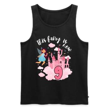 This fairy is now 9 Magic Castle 9. - Men's Premium Organic Tank Top - black - Front - AI Model Male 178 light (178cm)