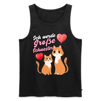 Ich Werde Große Schwester Family Siblings Love - Männer Premium Bio Tank Top - Schwarz - Vorne - Michal (187cm)