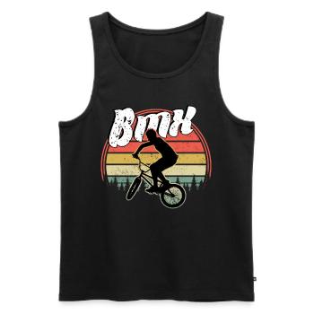 BMX / Bmx Bike / Bike / Gift / Cyclist - Men's Premium Organic Tank Top - black - Front - Michal (187cm)