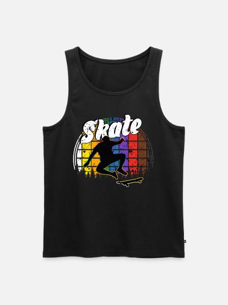 Skateboard Freestyle - Männer Premium Bio Tank Top - Schwarz
