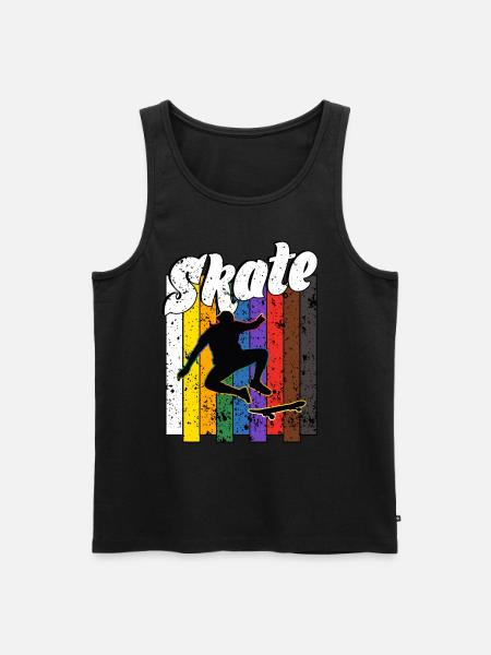 Skateboard Freestyle - Men's Premium Organic Tank Top - black