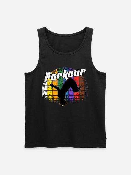 parkour - Débardeur bio Premium Homme - noir