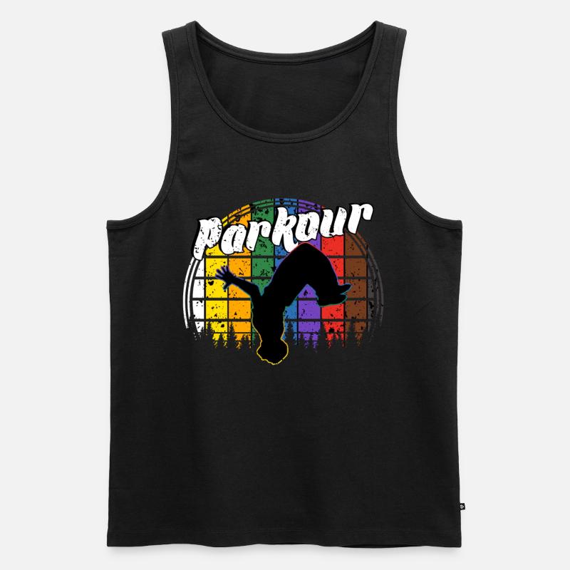 Freies Laufen - Männer Premium Bio Tank Top - Schwarz