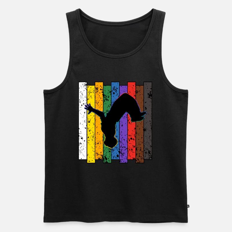 Freies Laufen - Männer Premium Bio Tank Top - Schwarz