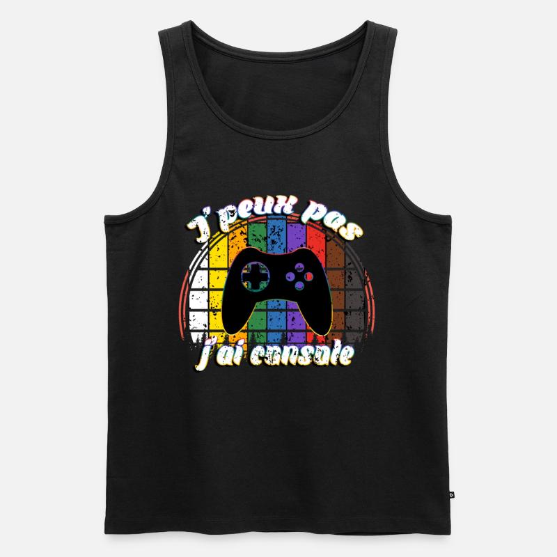 J'peux pas j'ai console - Débardeur bio Premium Homme - noir