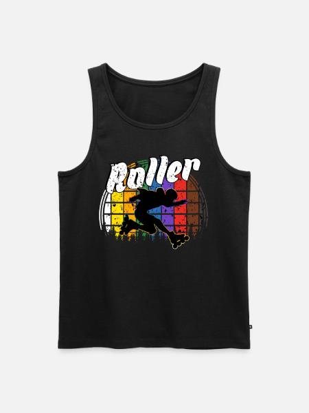 Rollerblades rollers - Débardeur bio Premium Homme - noir