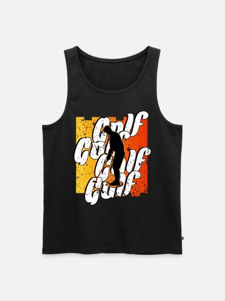 Golf - Men's Premium Organic Tank Top - black