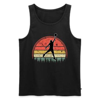 Basketballspieler - Basketball - BBall - Basketball - Männer Premium Bio Tank Top - Schwarz - Vorne - Michal (187cm)