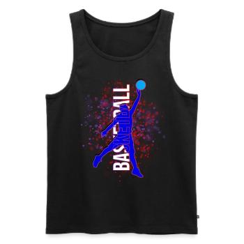 Basketballspieler - Basketball - BBall - Basketball - Männer Premium Bio Tank Top - Schwarz - Vorne - Michal (187cm)