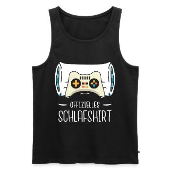 Offizielles Schlafshirt Game Controller Online - Männer Premium Bio Tank Top - Schwarz - Vorne - Michal (187cm)