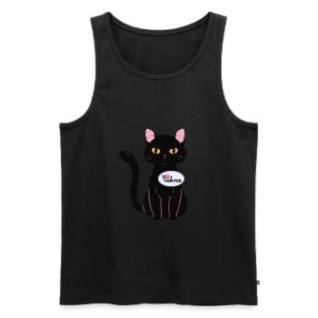 J’ai puked drôle de chat choix américain - Débardeur bio Premium Homme - noir - Devant - Michal (187cm)