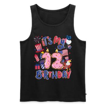 Es Ist Mein 12 Geburtstag Eagle 4. Juli - Männer Premium Bio Tank Top - Schwarz - Vorne - Michal (187cm)