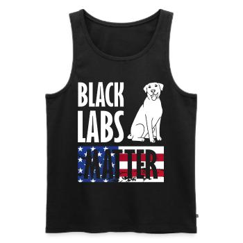 Black Labs Matter July 4 Dog Lovers - Men's Premium Organic Tank Top - black - Front - Michal (187cm)