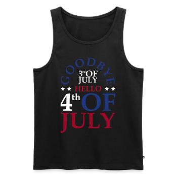 Goodbye July 3rd Hello July 4th, - Men's Premium Organic Tank Top - black - Front - Michal (187cm)