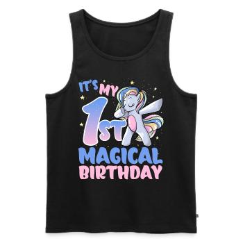 It's my 1st magical birthday - Men's Premium Organic Tank Top - black - Front - Michal (187cm)