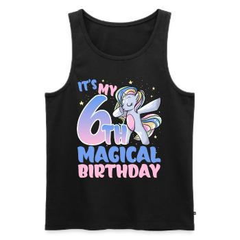 It's my 6th magical birthday - Men's Premium Organic Tank Top - black - Front - Michal (187cm)