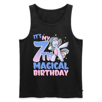 It's my 7th magical birthday - Men's Premium Organic Tank Top - black - Front - Michal (187cm)