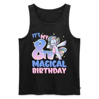 It's my 8th magical birthday - Men's Premium Organic Tank Top - black - Front - Michal (187cm)
