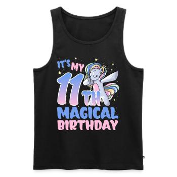 It's my 11th magical birthday - Men's Premium Organic Tank Top - black - Front - Michal (187cm)