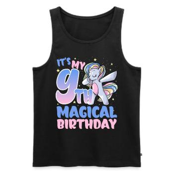 It's my 9th magical birthday - Men's Premium Organic Tank Top - black - Front - Michal (187cm)