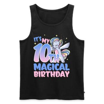 It's my 10th magical birthday - Men's Premium Organic Tank Top - black - Front - Michal (187cm)
