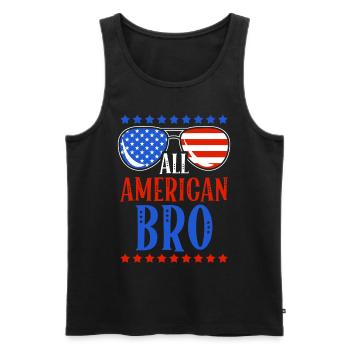 Lunettes de soleil All American Bro 4 juillet - Débardeur bio Premium Homme - noir - Devant - Michal (187cm)