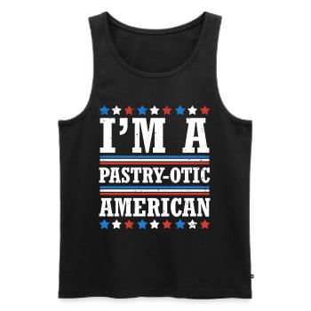 I'm A Pastry-otic American 4. Juli - Männer Premium Bio Tank Top - Schwarz - Vorne - Michal (187cm)