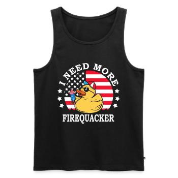 Ich Brauche Mehr Firequacker 4. Juli Firecracker - Männer Premium Bio Tank Top - Schwarz - Vorne - AI Model Male 178 light (178cm)